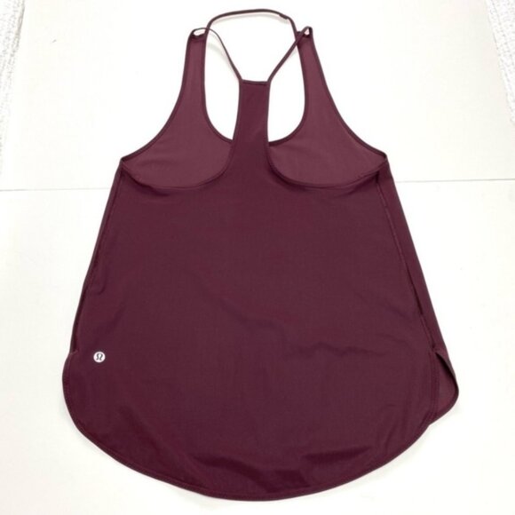 LULULEMON Blood Red Coastal Racerback Long Length Tank Size 2 - Picture 5 of 6